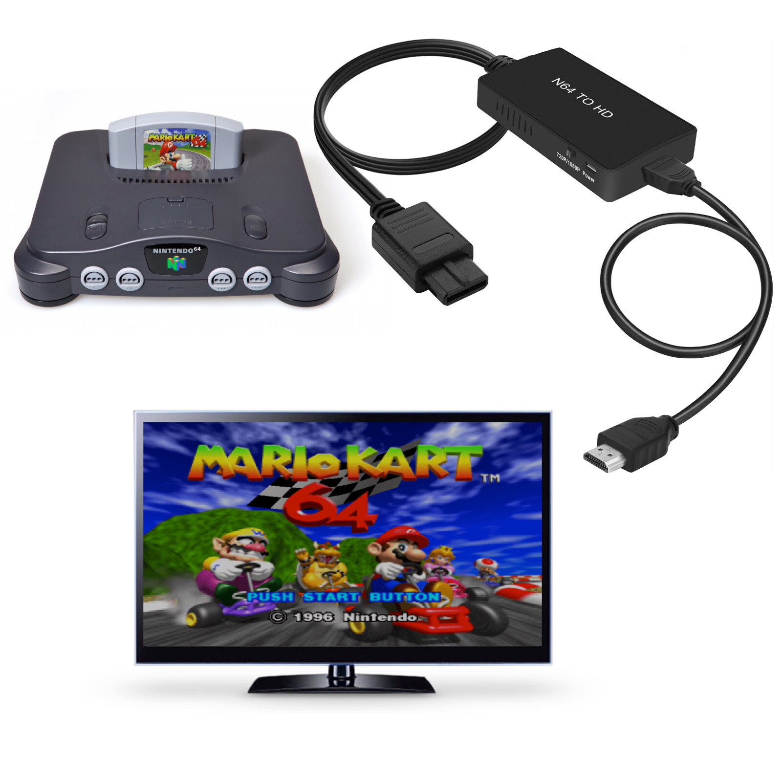 N64 / Nintendo 64 HDAnschluss Adapter Konverter 🆕 mit oder ohne Kabel