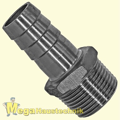 Gewinde Fitting aus Edelstahl Schlauchtülle Schlauchstutzen mit Außengewinde AG