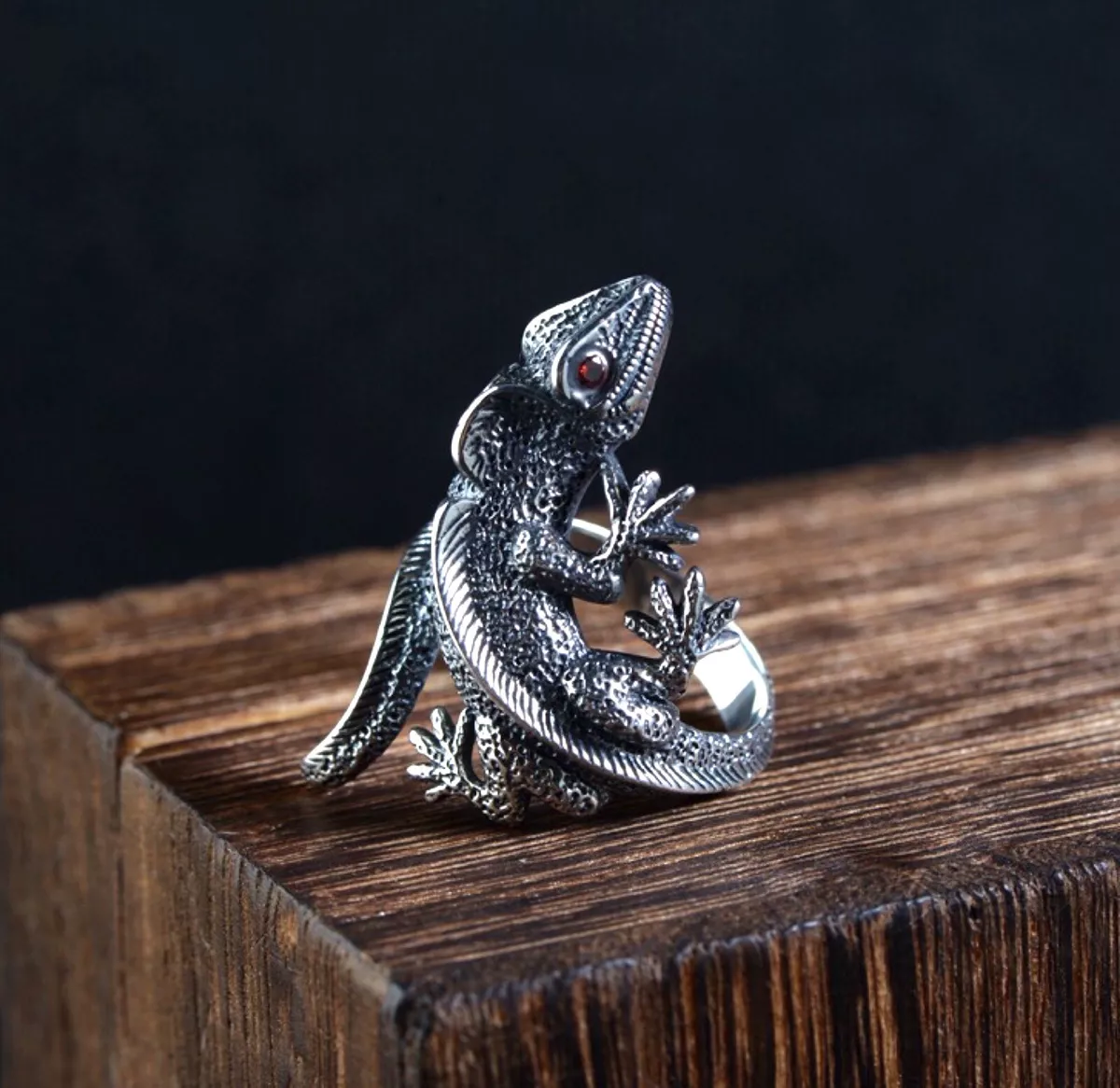 Sterling silver lizard ring clearance