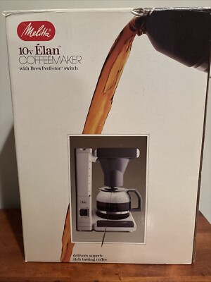 Melitta 10v ELAN Coffeemaker 10 Cup White W/ Box 1986 Opened