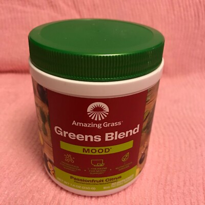 Amazing Grass Greens Blend MOOD Passionfruit Citrus 7.4 oz 30 Servings NEW 2027