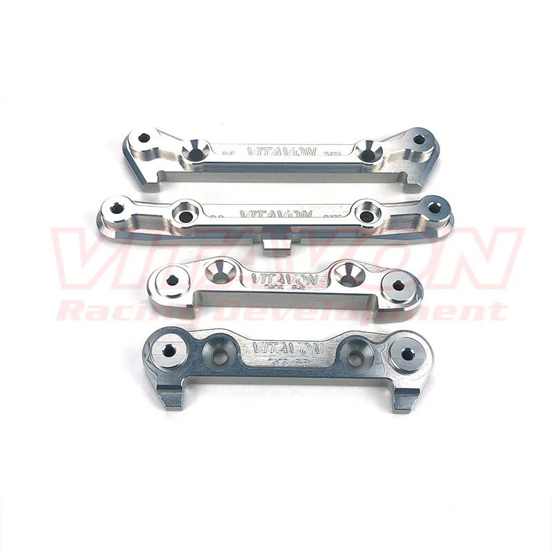Vitavon CNC aluminum 7075 Hinge Pin Brace for Losi 5ive T 2.0, 5ive B Silver - Image 2 of 3