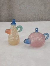 2004 Milon Townsend Teapot Hand Blown Glass Christmas Ornaments Decorations 