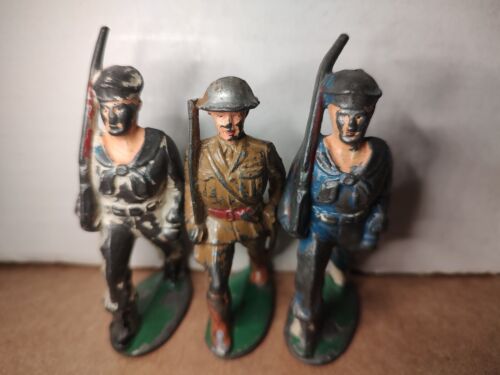 Manoil Officer & Sailors hohler Sockel Spielzeug Soldaten Lot