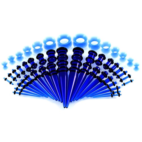 50pcs Ear Stretching Kit 14G-00G Taper Ear Gauges Plugs Tunnels Expander Set - Picture 13 of 15