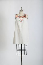 Madewell JM Dry Goods linen cotton Embroidered Shift S