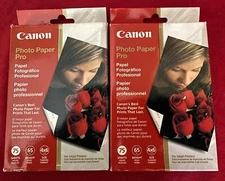 TWO - PR101 Canon Photo Paper PRO, 4x6 inch - 75 Sheets - NEW Unopened