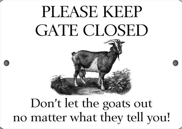 Keep Gate Closed Indoor Outdoor Aluminum No Rust No Fade Goat Barn