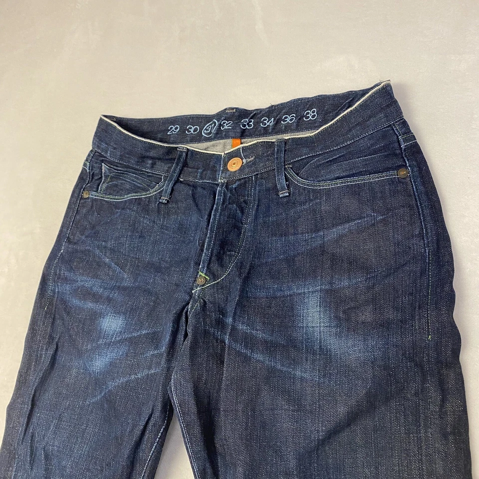 Earnest Sewn Patriot Fulton #53BL Straight Leg Selvedge Denim Blue Jean Sz 31X32 - Image 3 of 4