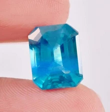 13 x 10 mm Natural Bi-Color 12.05 Ct Flawless Parti Sapphire Gemstone Certified