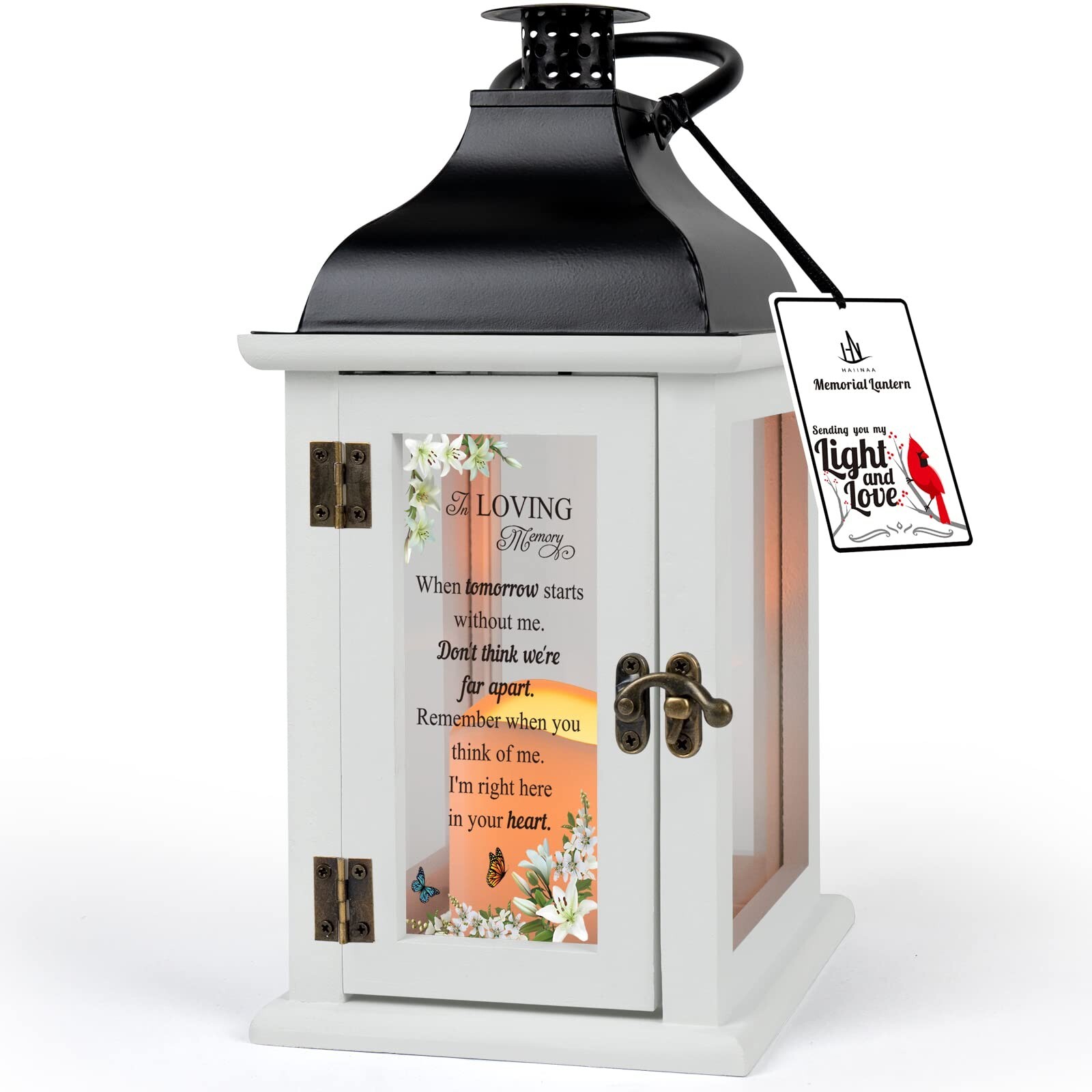 Memorial Lantern - Bereavement Sympathy Gifts for Loss of Loved One Memorial ...