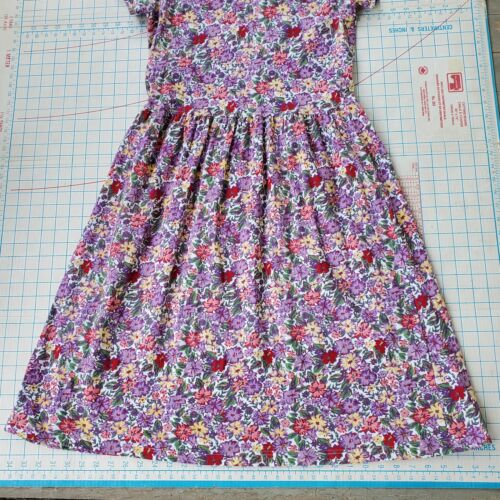 Fair Set Petite Floral House Dress Vintage Size Medium Drop Waist 80s 90's Pink - Picture 3 of 10