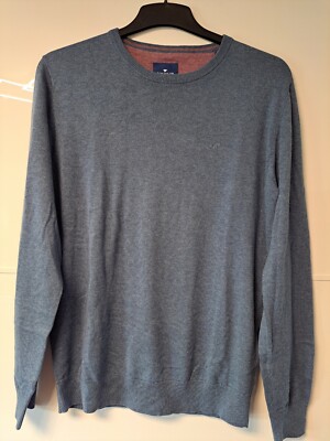 Herren Strickpullover Gr. L von Tom Taylor in blau  Stretch NEUWERTIG