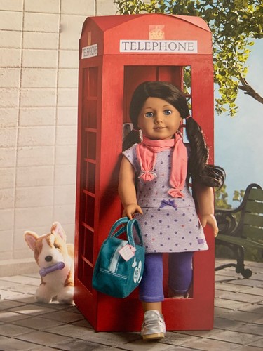 American Girl Doll Craft Patterns & Stickers for London Telephone Booth DIY lot