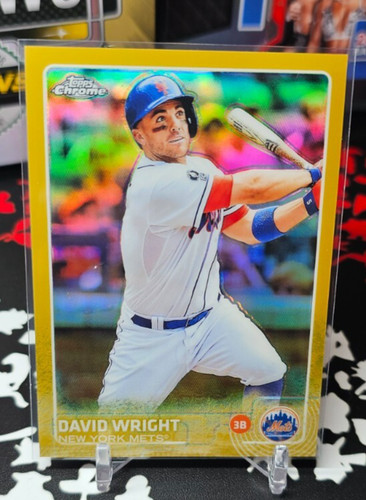 David Wright [Gold Refractor] #102 2015 Topps Chrome card