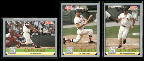1992 Score Carl Yastrzemski BONUS THREE CARD SET (B15-B17) - Boston Red Sox