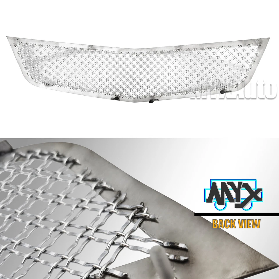 Fits 2006-2011 Cadillac DTS Dual Mesh Grille Stainless Steel Mian Upper Grill - Imagem 4 de 4
