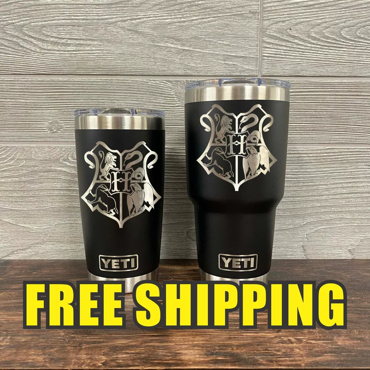 Harry Potter Hogwarts Crest Logo 16 oz Foil Travel Cup with Straw NEW  UNUSED