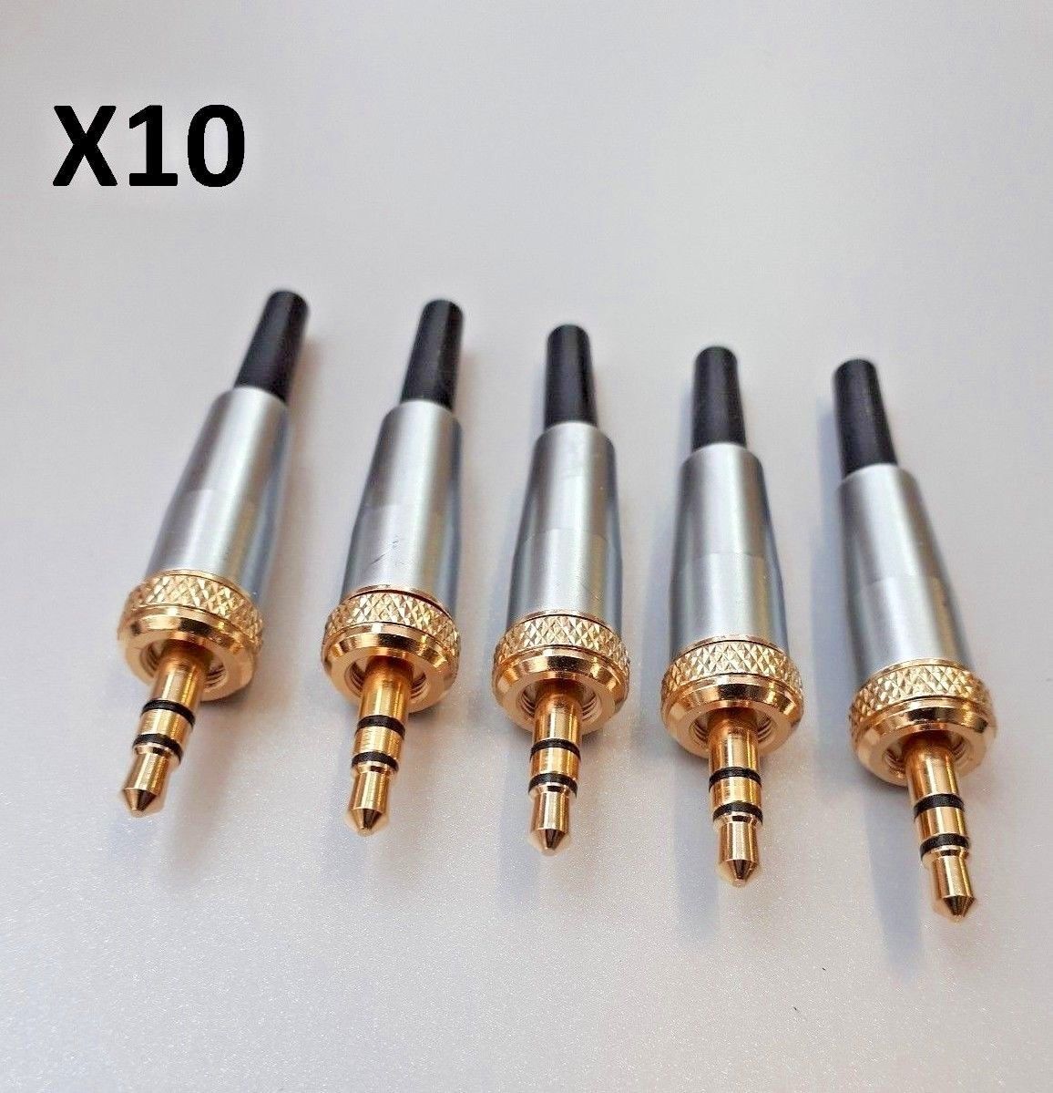 10 x Sennheiser Plug Kompatybilny z wymianą 3,5 mm Stereo Lock Plug