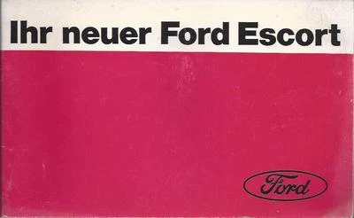 FORD ESCORT GT Betriebsanleitung 1968 Bedienungsanleitung Handbuch Bordbuch BA - Bild 1 von 4