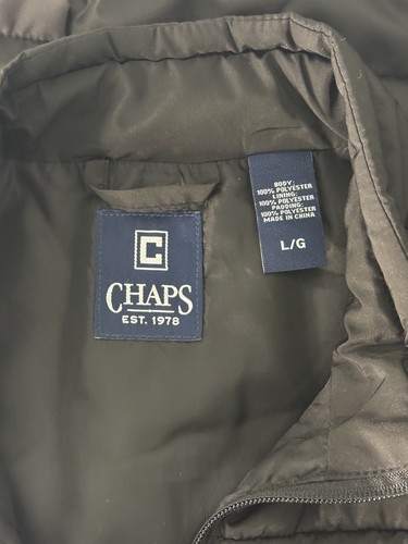 CHAPS Lightweight Full Zip Puffer Vest Men's Size Large Black - Picture 6 of 7