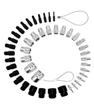 44Pcs Nut and Bolt Thread Checker,27 Standard & 23 Metric,44 Male/Female Thre...