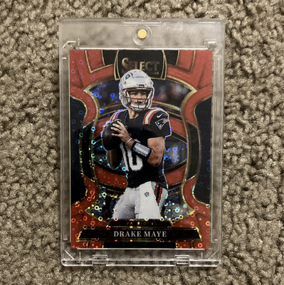 2025 Select Football Drake Maye Patriots Concourse #80 Red Disco Numbered 25/49