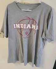 Colosseum Indiana Hoosiers Gray XL Mens T Shirt IU Big Ten Basketball 