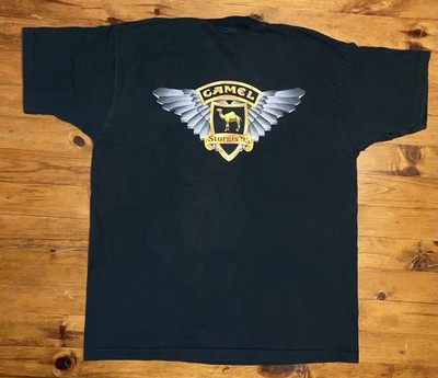 Vintage HD Sturgis Camel Eagle Pocket Tee Shirt Mens XXL XL 2XL Wings 90s 1995
