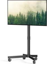 Mobile TV Cart Rolling TV Stand for 23-60 Inch LCD LED OLED Flat Curved Screens