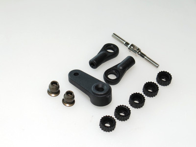MUGE2031 U.S. EDITION MUGEN MBX8R NITRO BUGGY STEERING LINKAGE WITH SERVO HORN