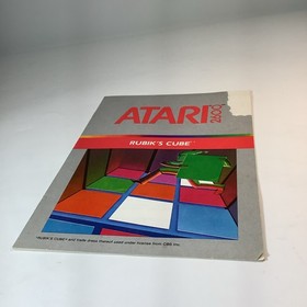 Rubik's Cube 3D (Atari 2600, 1983) Game Cartridge & Manual - Tested