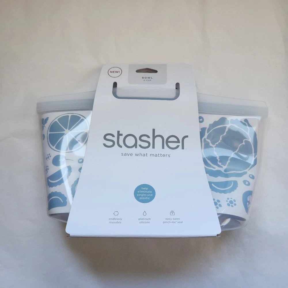 Stasher Reusable Silicone Bag 6-CUP BOWL - Clear