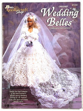 18" Fashion Doll Wedding Belles Bead Embellished Gown Crochet Patterns Book
