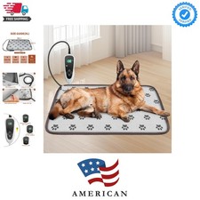 Large Dog Heating Pad 34x21in with Smart Thermostat Switch and Power Line Pro...