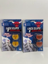 🏀 NBA Derrick Rose Lace Clips Lot (2-Pack) | Chicago Bulls #1 | Red & Gold Edit