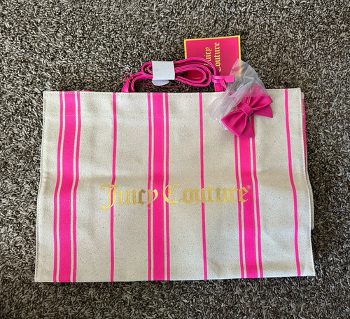 Juicy Couture Pink Striped Tote