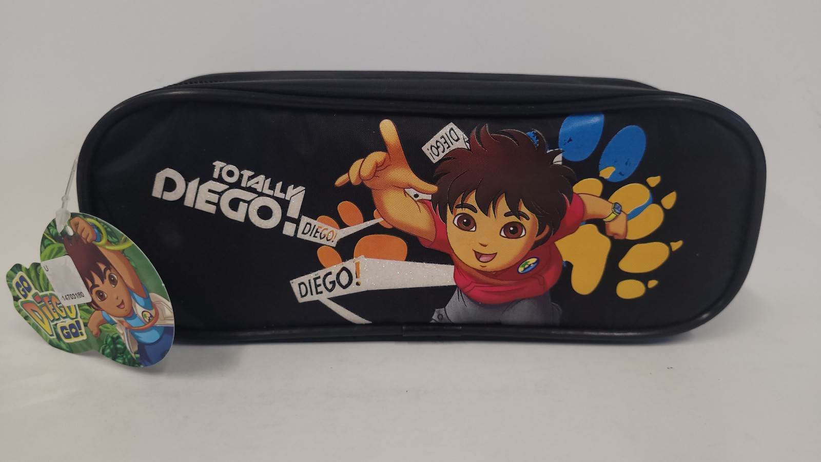 Case Bag - Go Diego Black Zip Pouch Storage 3x8" New Boys Ki