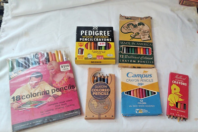 Vintage Colored Pencils Mallard ,( 2) Dixon , Empire ,Venus Esterbook , Al Nyman
