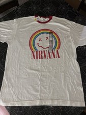 XL Nirvana Shirt Rainbow Smile White