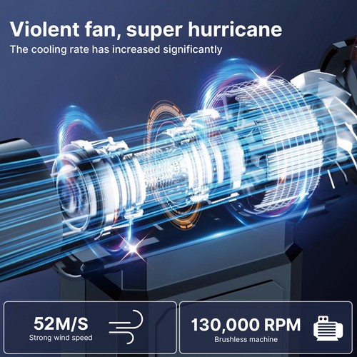 Electric Air Duster 130000RPM Brushless Motor Stepless Wind Speed VCRN - Afbeelding 7 van 14