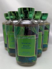 Qty 6 Bath  Body Works WAIKIKI BEACH COCONUT Hair, Face,  Body Wash 10 oz
