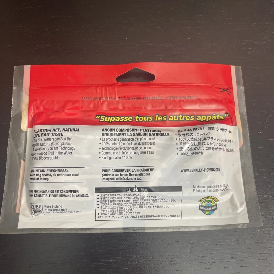 Berkeley Gulp! Caramelo de sandía 5" Shaky Worm GSHW5-WMC 8ct nuevo en paquete Foto 2 de 2