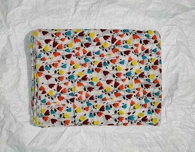 Indian Handmade Multi Floral Printed Dressmaking, Sewing Running Fabric 3 Yards