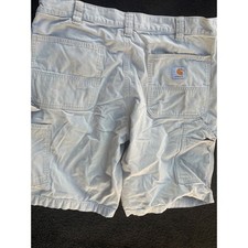 Carhartt Mens 36 Relaxed Fit Canvas Carpenter Shorts Gray Utility Workwear B147