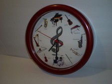 Vintage Musical Instrument Wall Clock