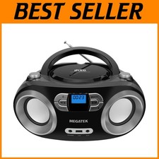 Portable Bluetooth CD Player - FM Radio - Clear Stereo Sound