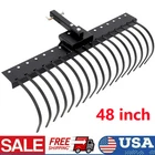 Landscape Rake 48" Pine Straw Rake for 2" Receiver Tractor Loader ATV UTV