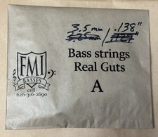 FMI Real Gut A String for Upright Bass Plain Gut 3.5mm/.138 inch Gauge Plain Gut