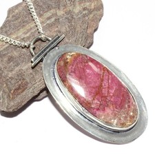 925 Silver Plated Xtreme Cobalt Calcite Necklace Jewelry Size 18" GW